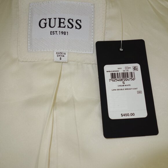 GUESS Elegant High-End Cream White - Coat - size S - NEW - Picture 12 of 16